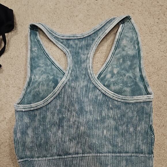 Zenana Ribbed Racerback Bralette – Teal, Small - Picture 3 of 4